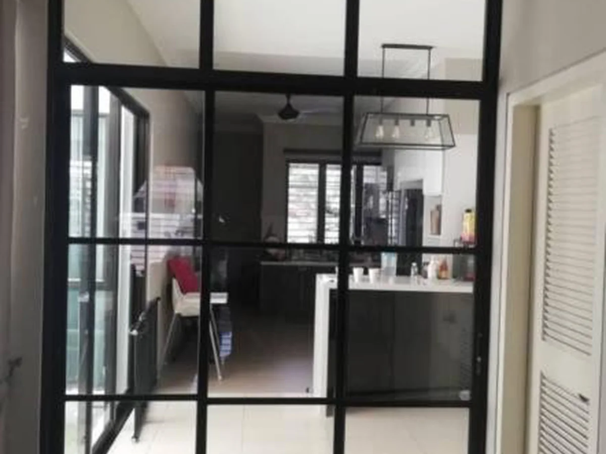 Glass partitions and finished interior of a dental clinic project