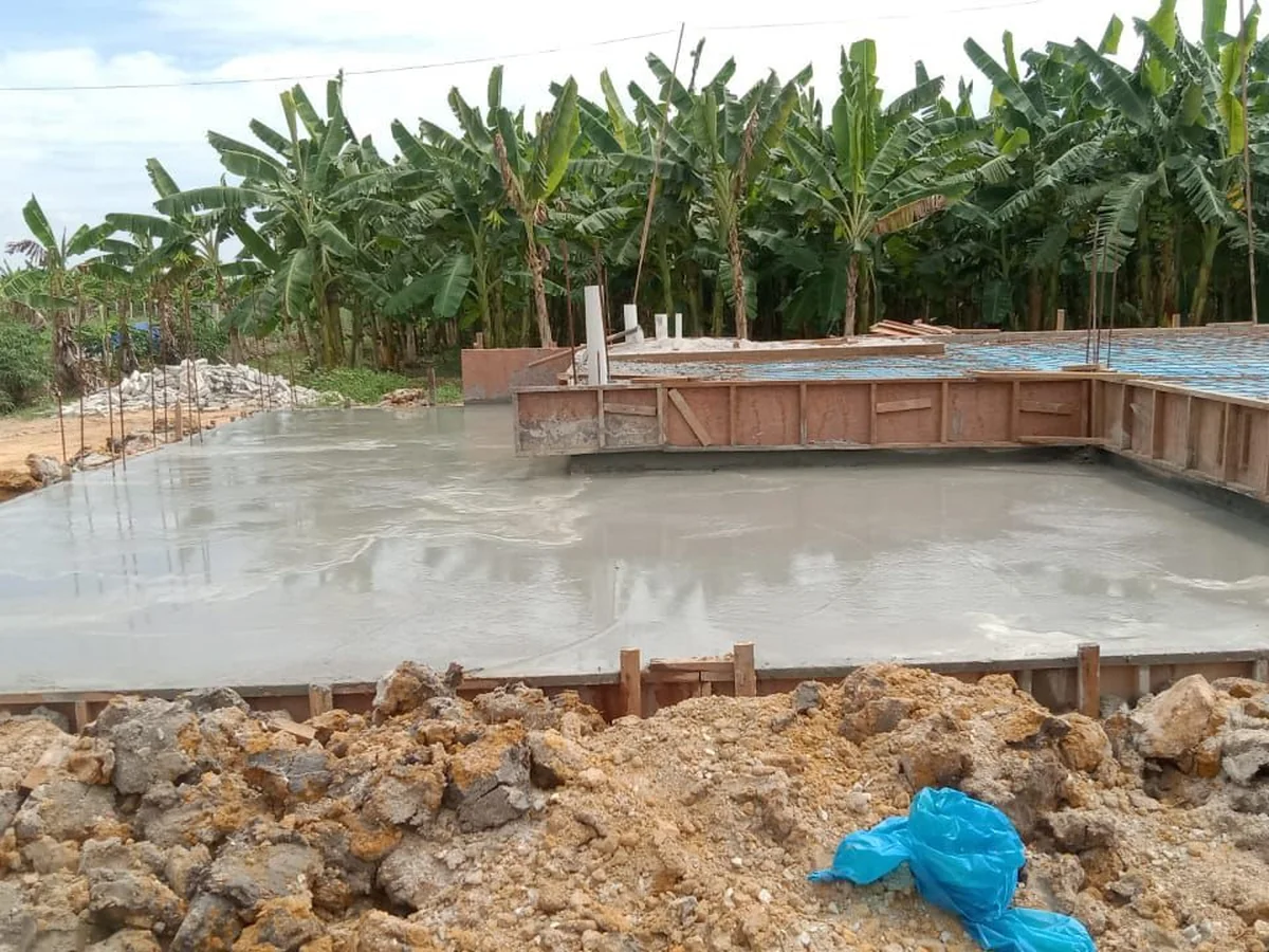 Foundation and structural works at the Sekinchan residence